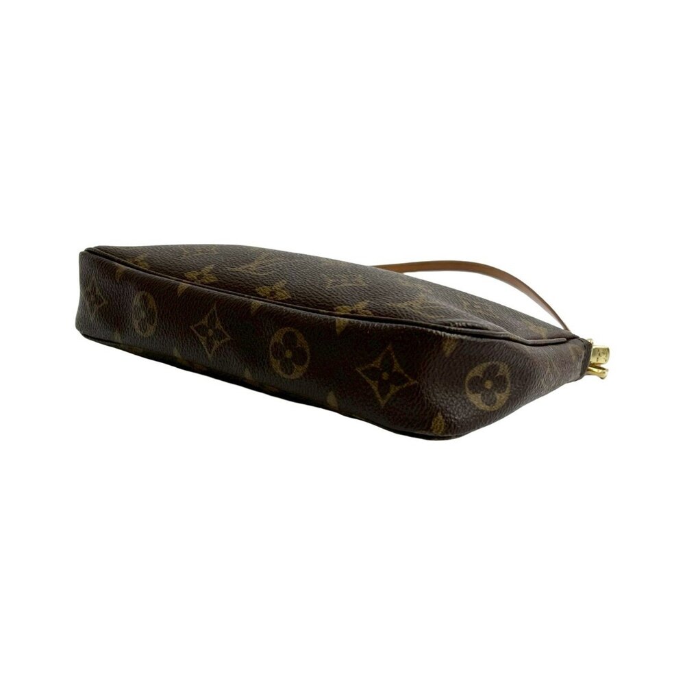 LOUIS VUITTON Brown Monogram Leather Pochette Pouch - Picture 8 of 9